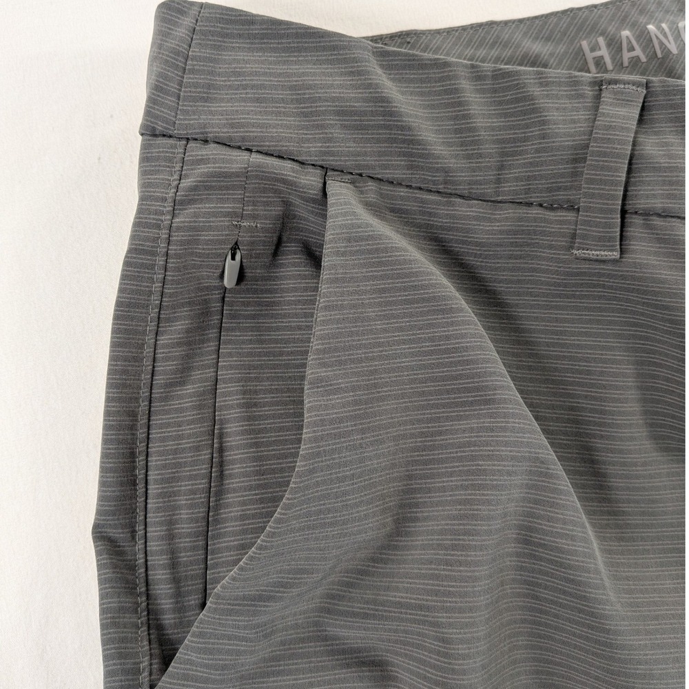 Hang Ten Shorts Mens 34 Grey Stretch Hybrid Golf Surf Skate Casual Athleisure - Picture 8 of 12